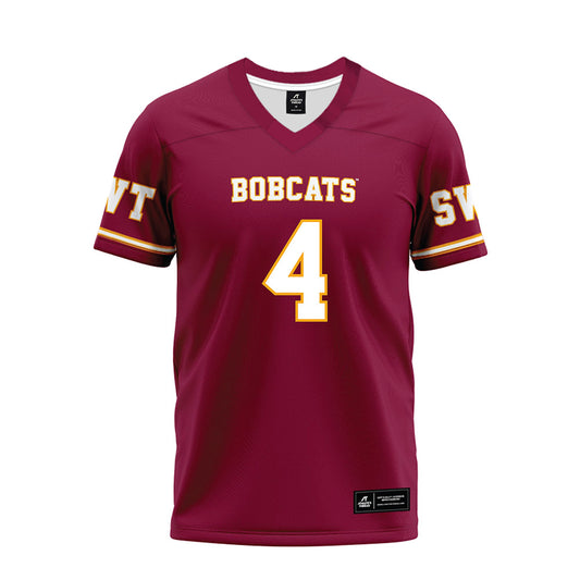 Texas State - NCAA Football : Malik Hornsby - Maroon Premium Football Jersey