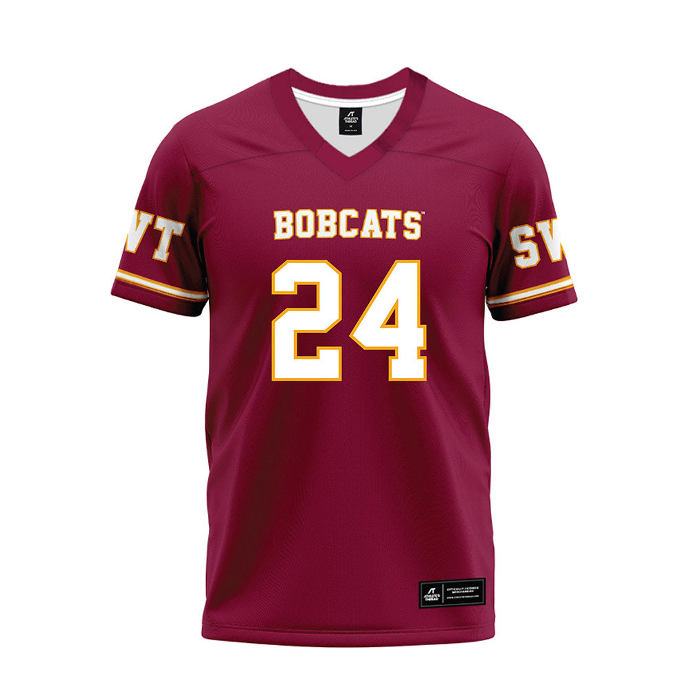 Texas State - NCAA Football : Caleb Carter - Maroon Premium Football Jersey-0