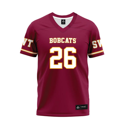 Texas State - NCAA Football : Bradley Sowersby - Maroon Premium Football Jersey-0