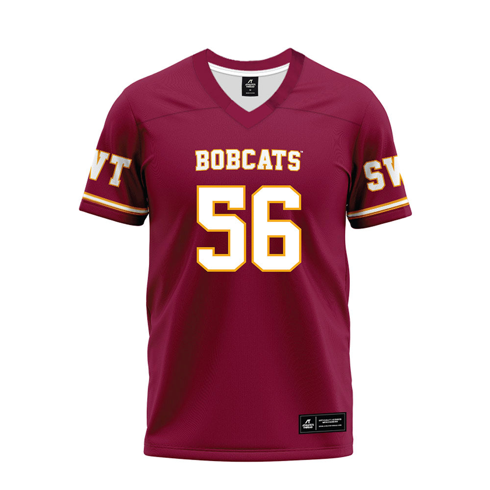 Texas State - NCAA Football : Trenton Burkhalter Jr. - Maroon Premium Football Jersey-0