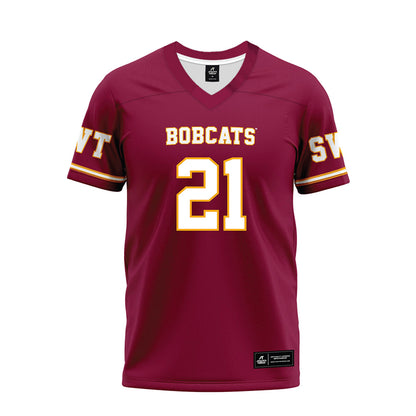 Texas State - NCAA Football : Ismail Mahdi - Maroon Premium Football Jersey