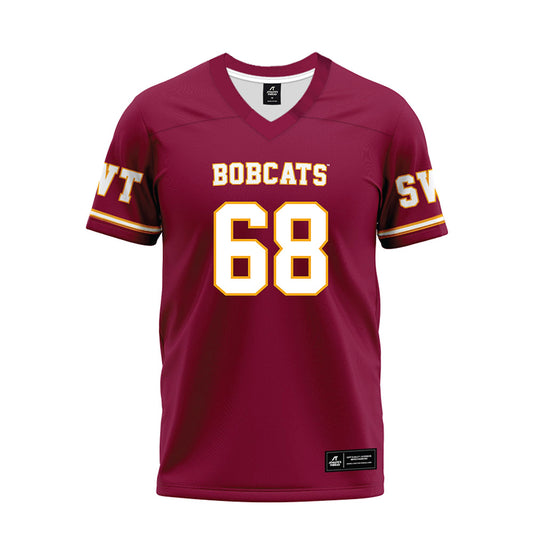 Texas State - NCAA Football : Sully Burns - Maroon Premium Football Jersey-0
