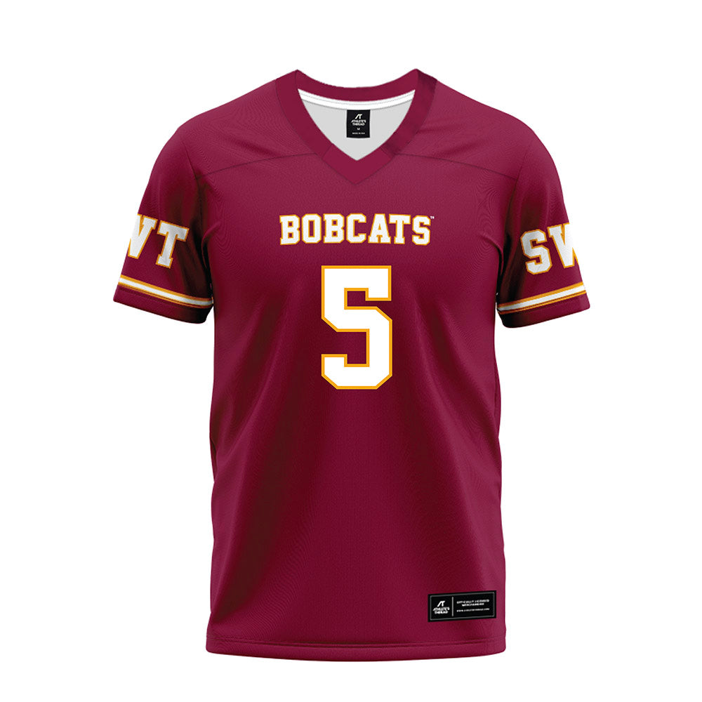 Texas State - NCAA Football : Darius Jackson - Maroon Premium Football Jersey