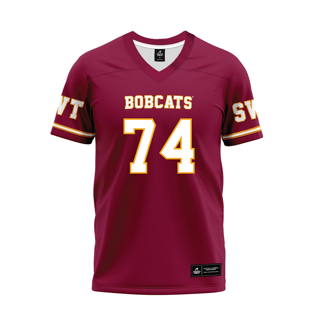 Texas State - NCAA Football : Caleb Johnson - Maroon Premium Football Jersey