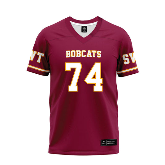 Texas State - NCAA Football : Caleb Johnson - Maroon Premium Football Jersey