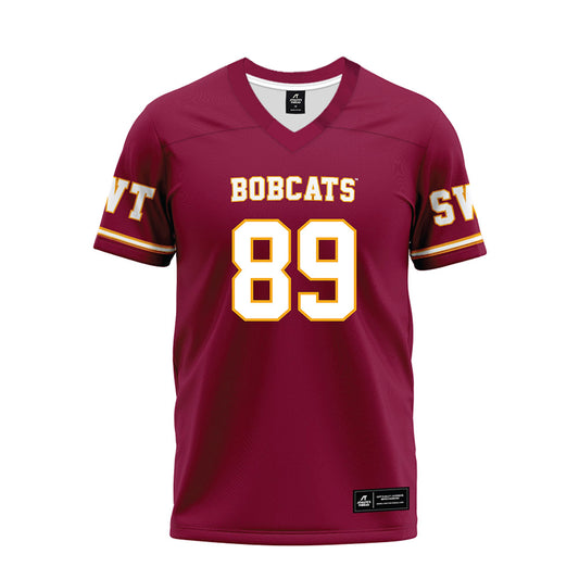 Texas State - NCAA Football : Jordan Williams - Maroon Premium Football Jersey-0