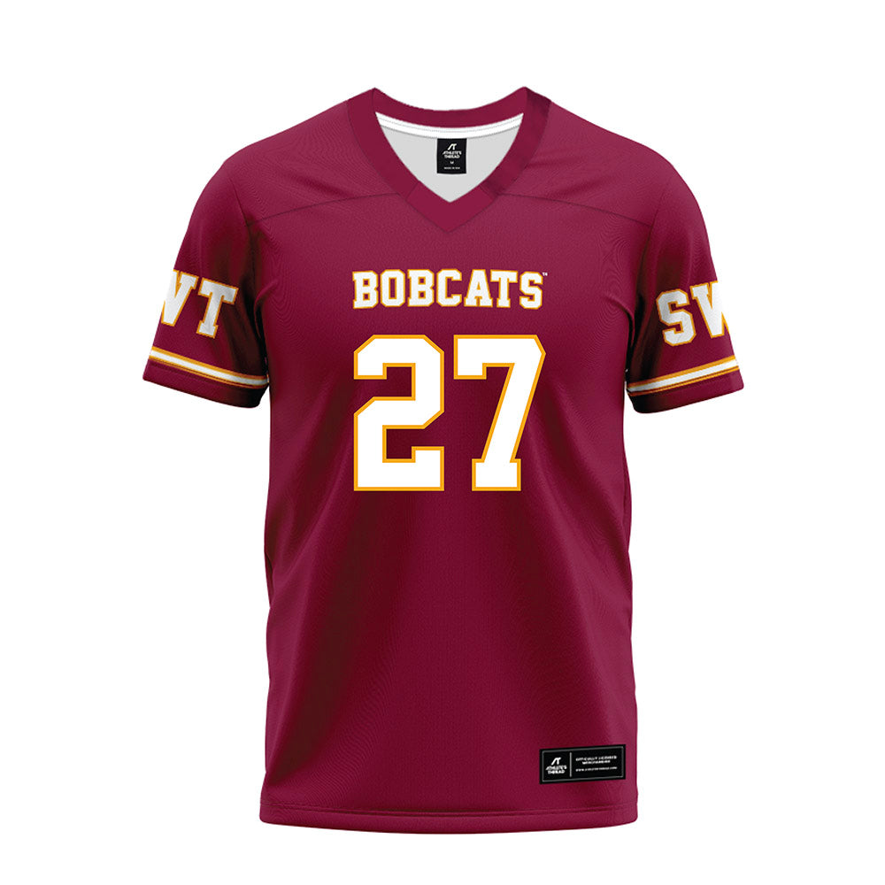 Texas State - NCAA Football : Cordarian Powell - Maroon Premium Football Jersey-0