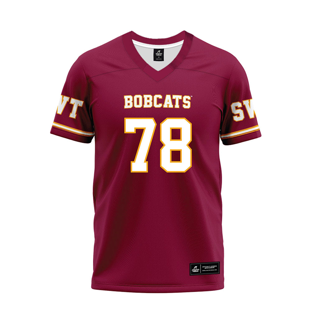 Texas State - NCAA Football : Anfernee Crease - Maroon Premium Football Jersey-0