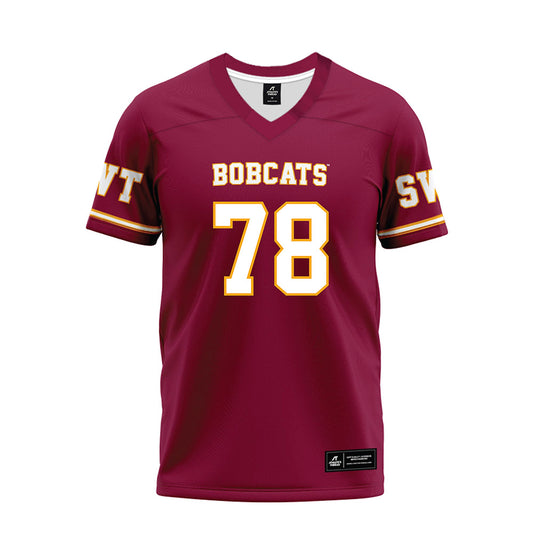 Texas State - NCAA Football : Anfernee Crease - Maroon Premium Football Jersey-0