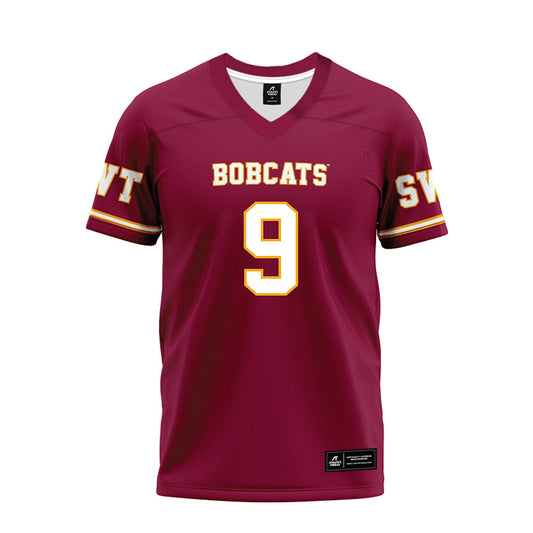Texas State - NCAA Football : Jaden Rios - Maroon Premium Football Jersey-0
