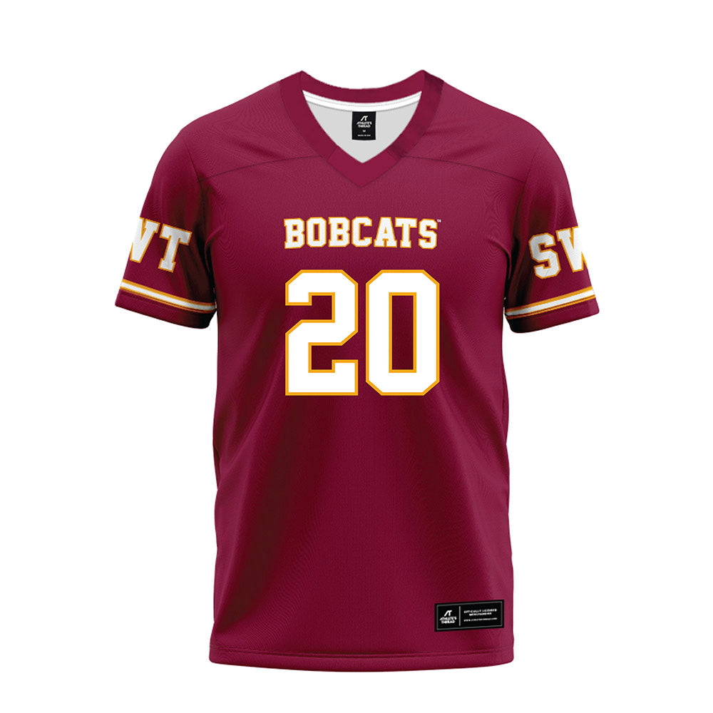 Texas State - NCAA Football : Cole Pryor - Maroon Premium Football Jersey-0