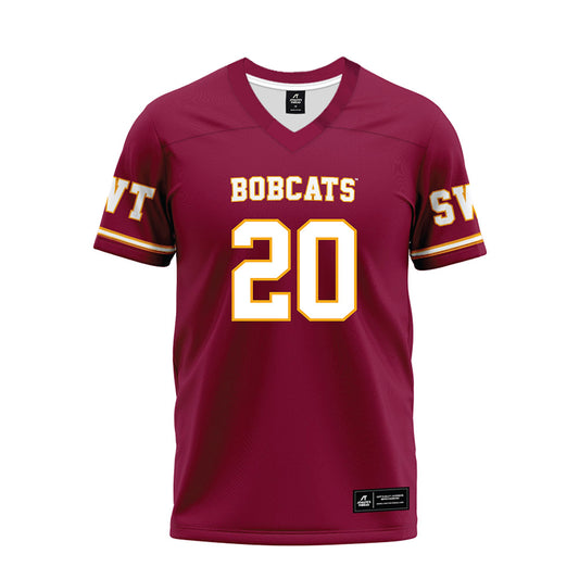 Texas State - NCAA Football : Cole Pryor - Maroon Premium Football Jersey-0