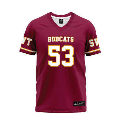 Texas State - NCAA Football : Cam Schultz - Maroon Premium Football Jersey-0