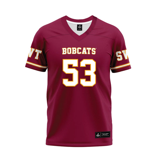Texas State - NCAA Football : Cam Schultz - Maroon Premium Football Jersey-0