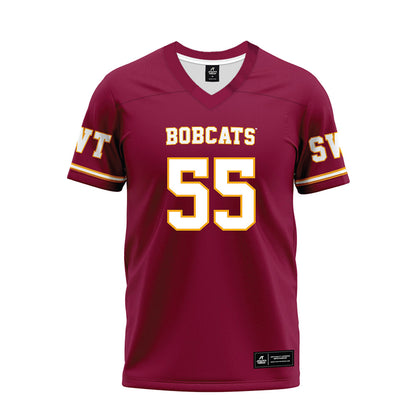 Texas State - NCAA Football : Jimeto Obigbo - Maroon Premium Football Jersey