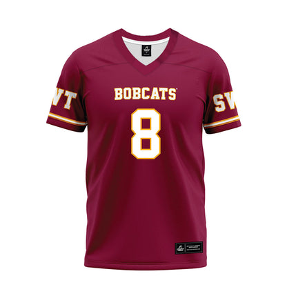 Texas State - NCAA Football : Donerio Davenport - Maroon Premium Football Jersey