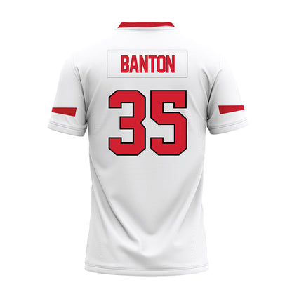 Marist - NCAA Football : Nathaniel Banton - White Premium Football Jersey-1