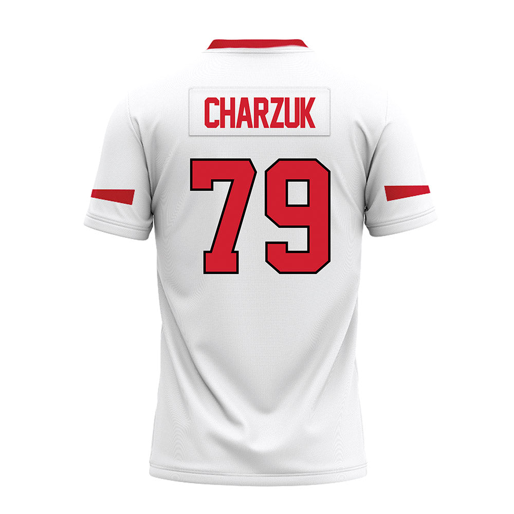 Marist - NCAA Football : Dixon Charzuk - White Premium Football Jersey-1