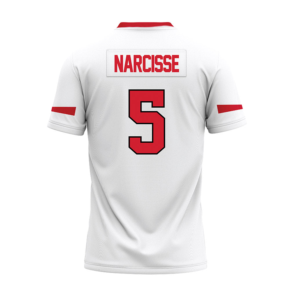 Marist - NCAA Football : Lamont Narcisse - White Premium Football Jersey-1