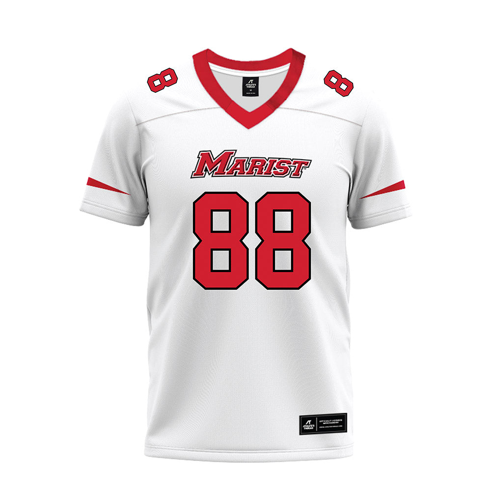 Marist - NCAA Football : Jordan Caldwell - White Premium Football Jersey-0