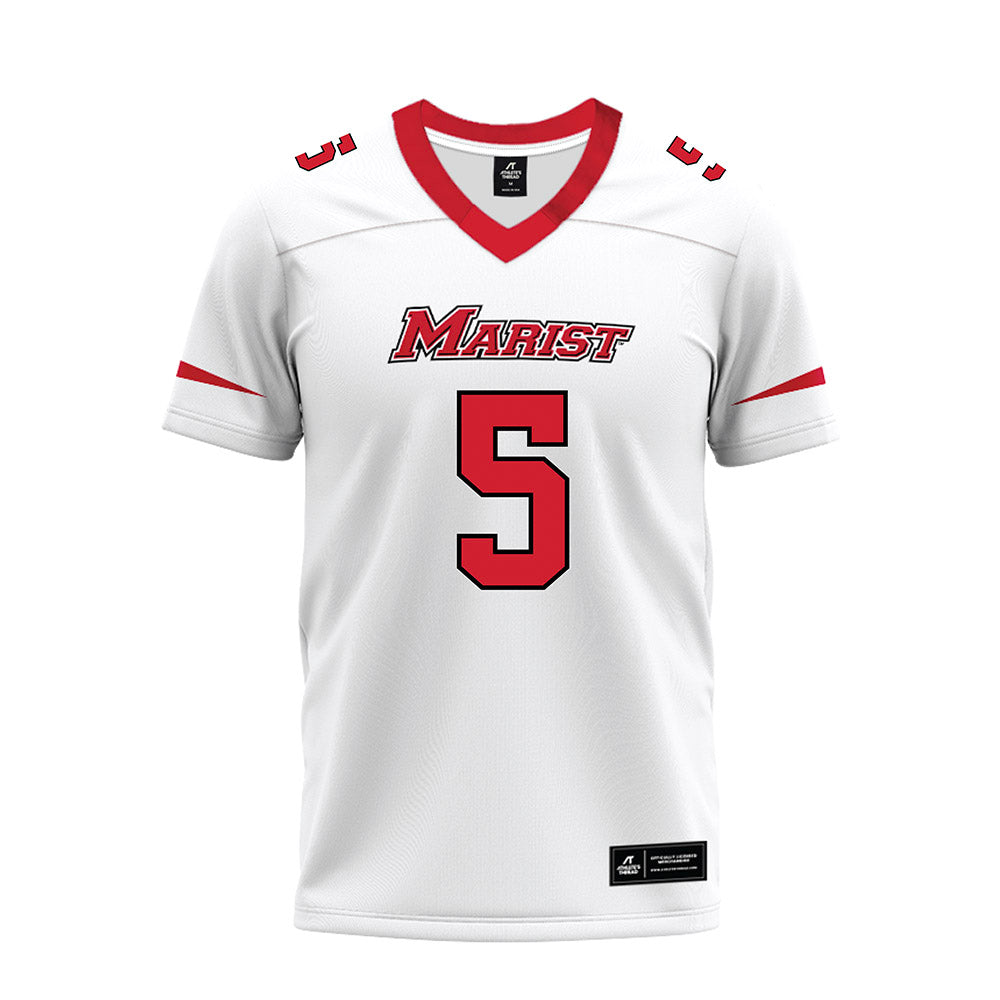 Marist - NCAA Football : Lamont Narcisse - White Premium Football Jersey-0