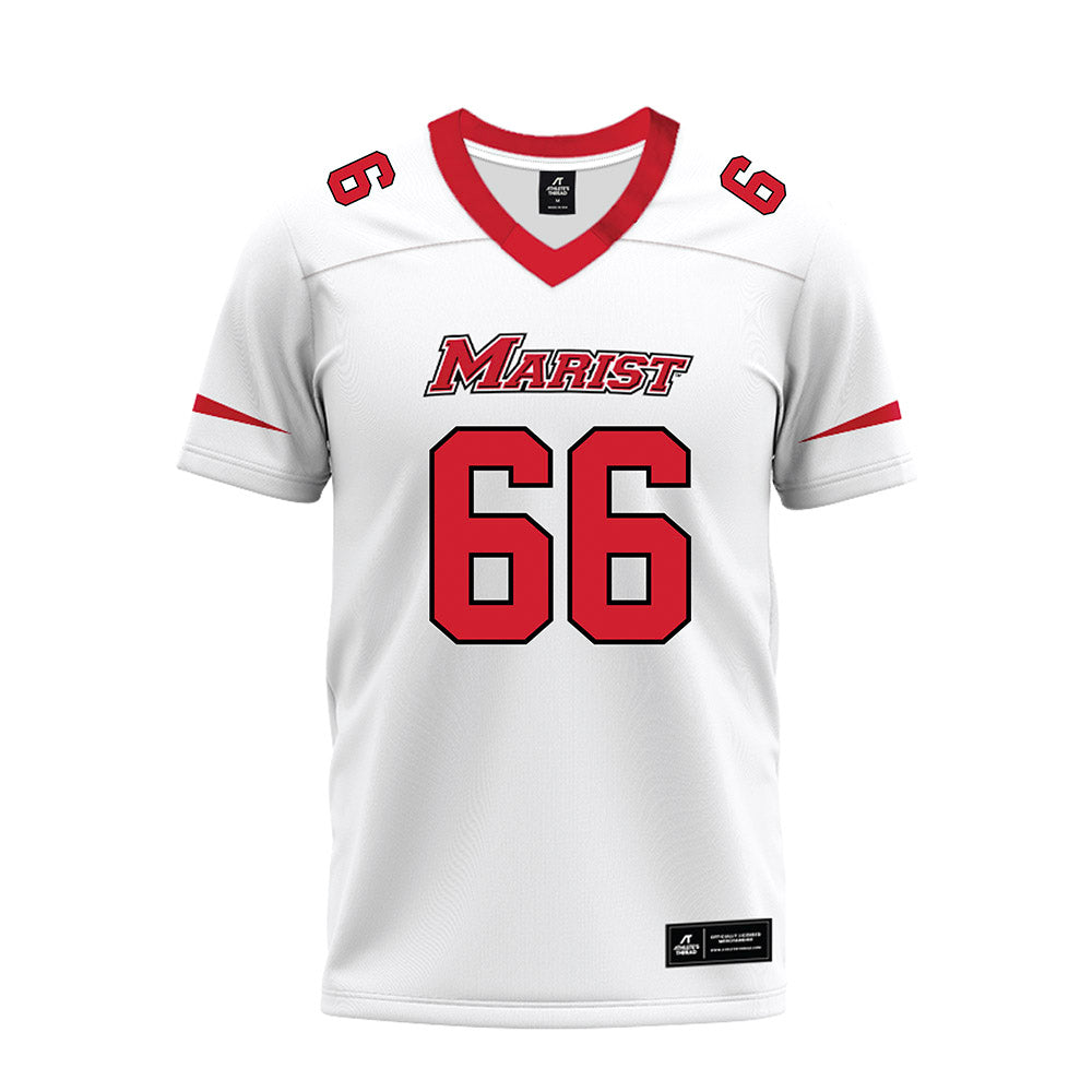 Marist - NCAA Football : Brandon Furey - White Premium Football Jersey-0