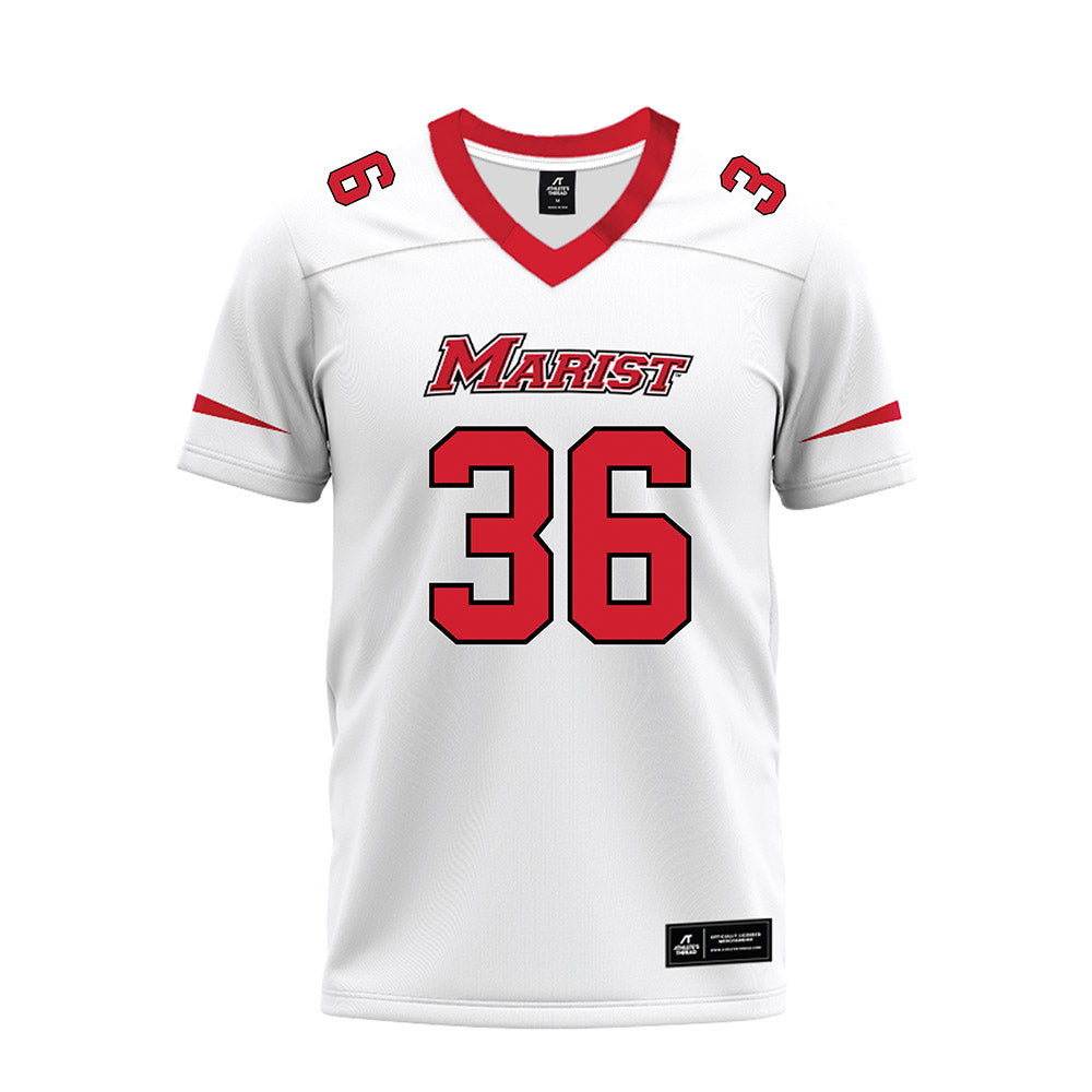 Marist - NCAA Football : Corey Pitts - White Premium Football Jersey-0