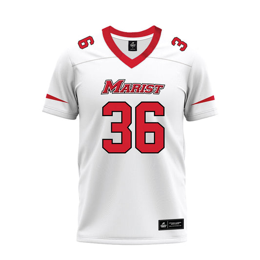 Marist - NCAA Football : Corey Pitts - White Premium Football Jersey-0