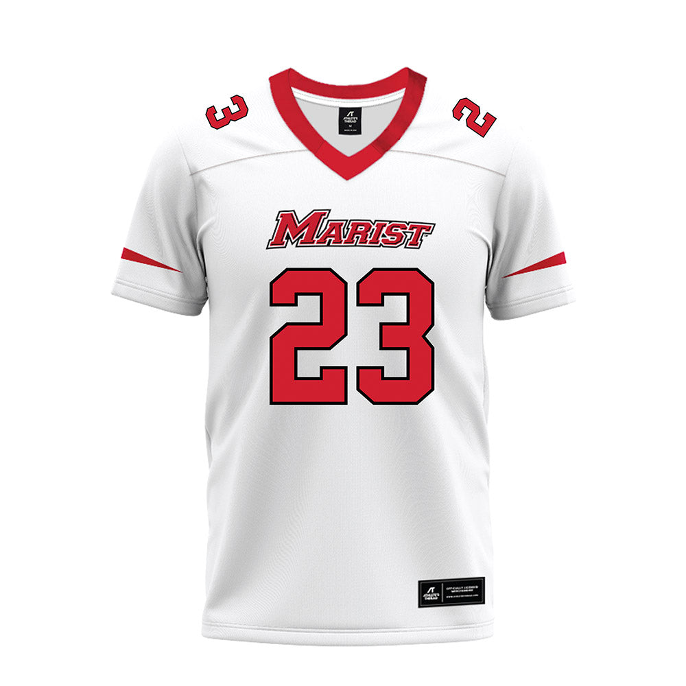 Marist - NCAA Football : Stephen Myers - White Premium Football Jersey-0