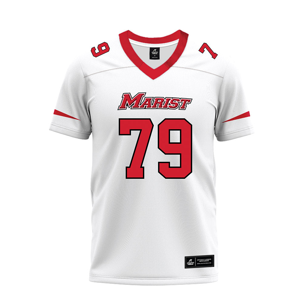 Marist - NCAA Football : Dixon Charzuk - White Premium Football Jersey-0