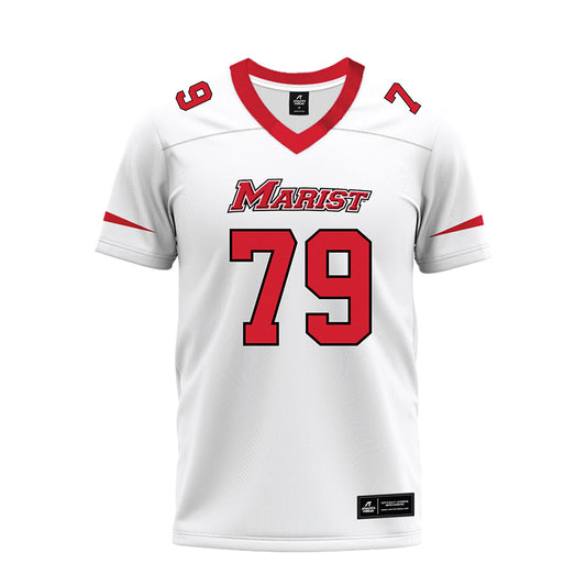 Marist - NCAA Football : Dixon Charzuk - White Premium Football Jersey-0