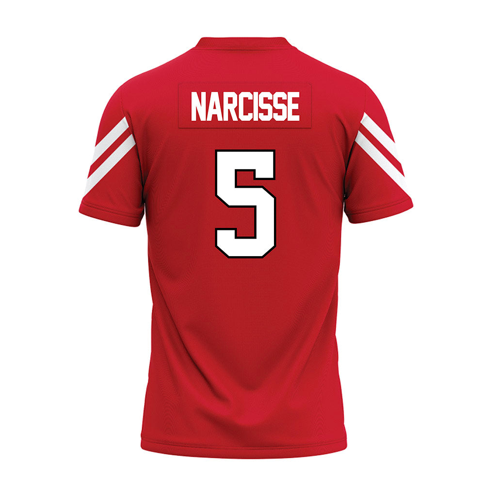 Marist - NCAA Football : Lamont Narcisse - Red Premium Football Jersey-1