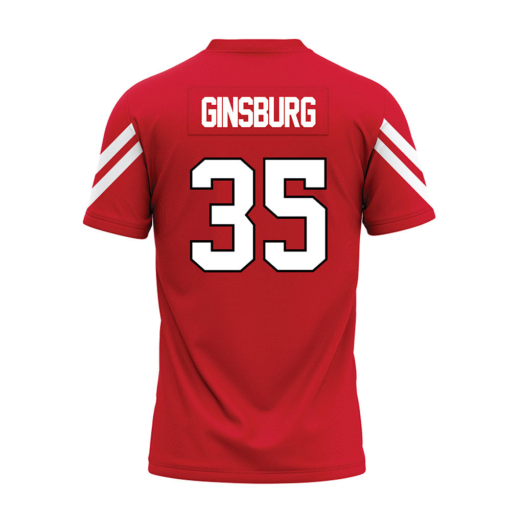 Marist - NCAA Football : Luke Ginsburg - Red Premium Football Jersey-1