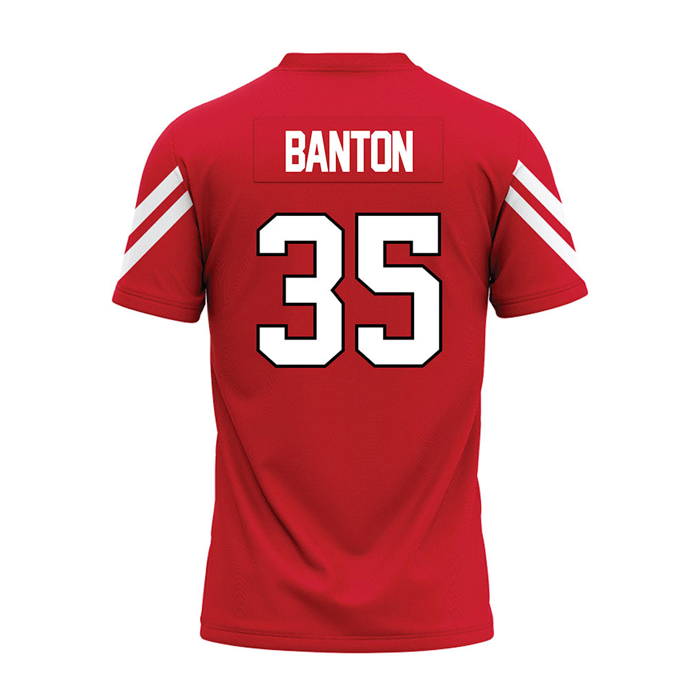 Marist - NCAA Football : Nathaniel Banton - Red Premium Football Jersey-1