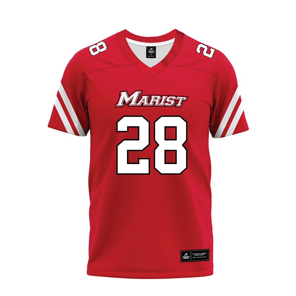 Marist - NCAA Football : Rechee Smith - Red Premium Football Jersey-0
