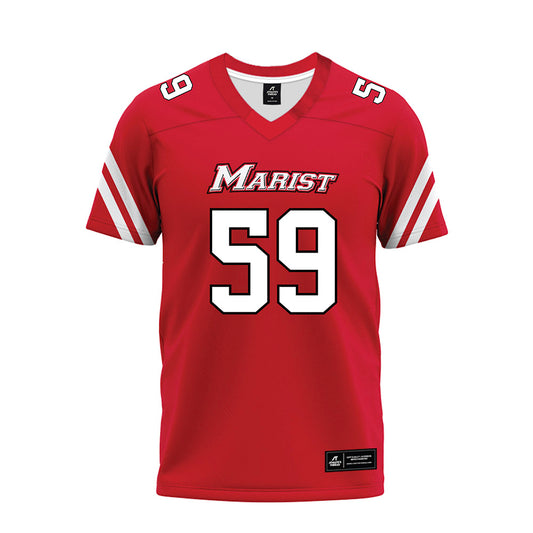 Marist - NCAA Football : James Kratochvil - Red Premium Football Jersey-0
