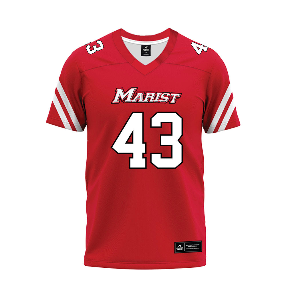 Marist - NCAA Football : Connor Mendini - Red Premium Football Jersey-0