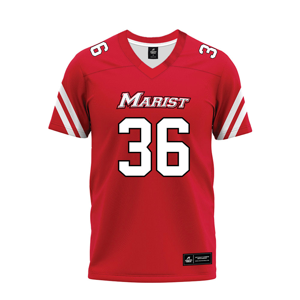 Marist - NCAA Football : Corey Pitts - Red Premium Football Jersey-0