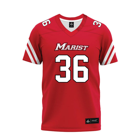 Marist - NCAA Football : Corey Pitts - Red Premium Football Jersey-0
