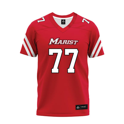 Marist - NCAA Football : Ethan Korkes - Red Premium Football Jersey-0