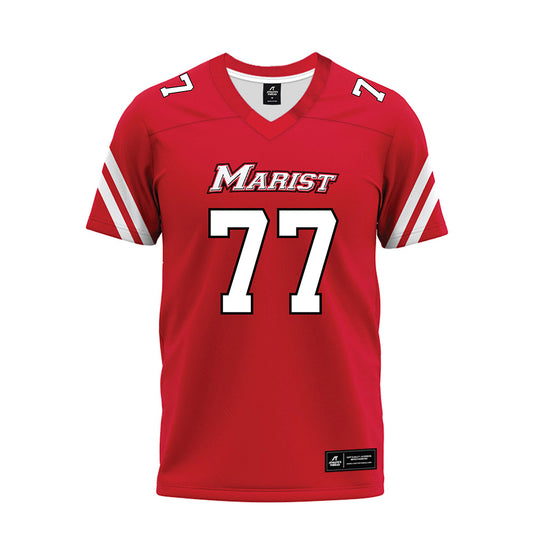 Marist - NCAA Football : Ethan Korkes - Red Premium Football Jersey-0