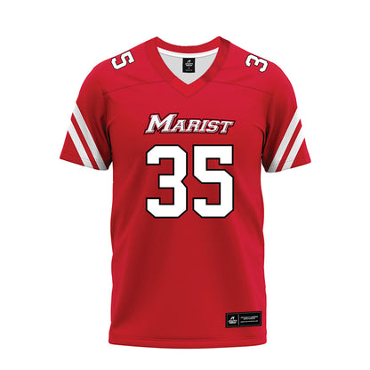 Marist - NCAA Football : Luke Ginsburg - Red Premium Football Jersey-0