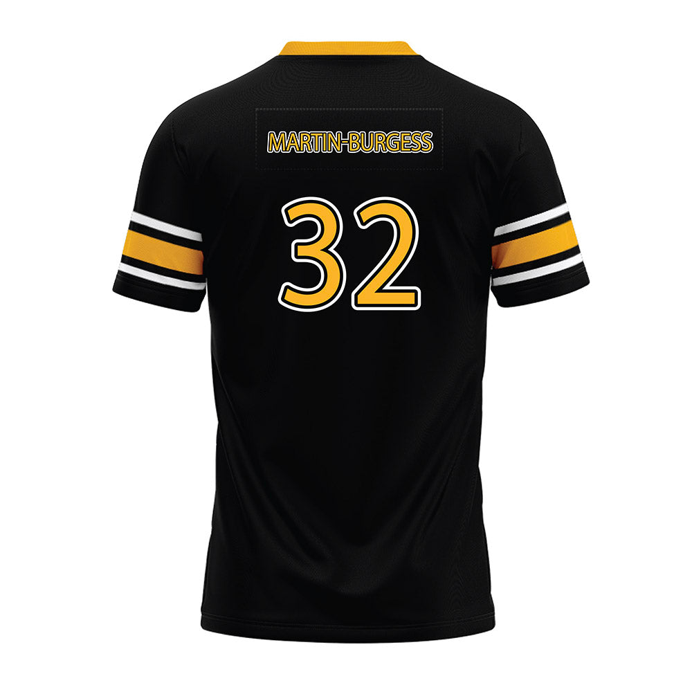 Kennesaw - NCAA Football : Jaden Martin-Burgess - Black Premium Football Jersey-1