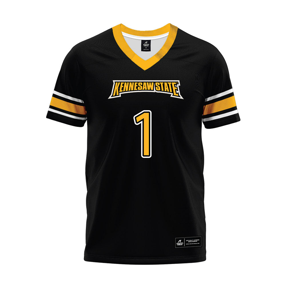 Kennesaw - NCAA Football : JeRico Washington Jr - Black Premium Football Jersey-0