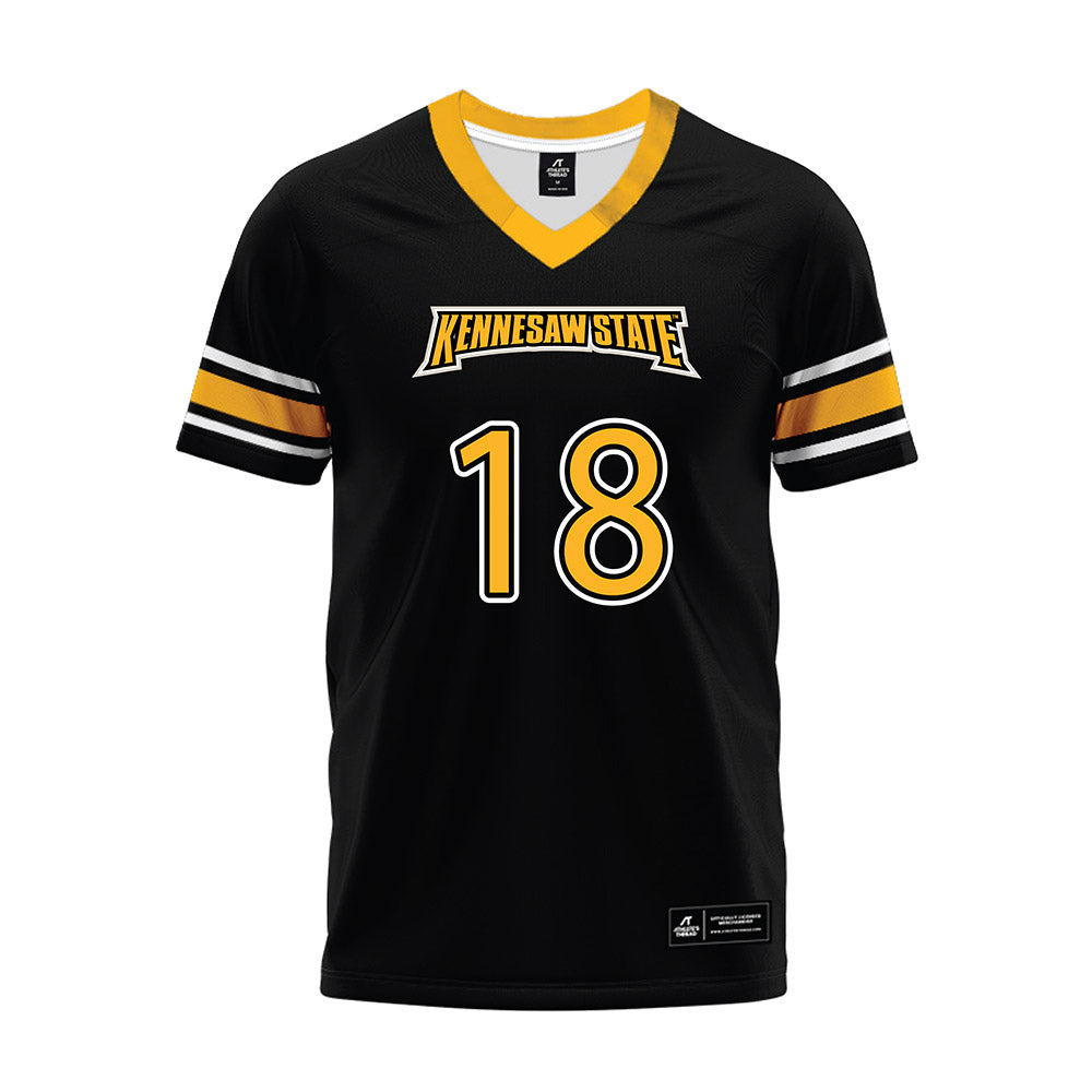 Kennesaw - NCAA Football : Clayton Coppock Jr - Black Premium Football Jersey-0