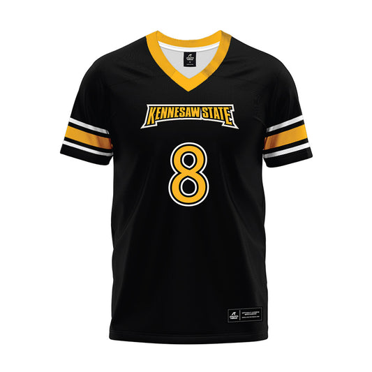 Kennesaw - NCAA Football : Tykeem Wallace - Black Premium Football Jersey-0