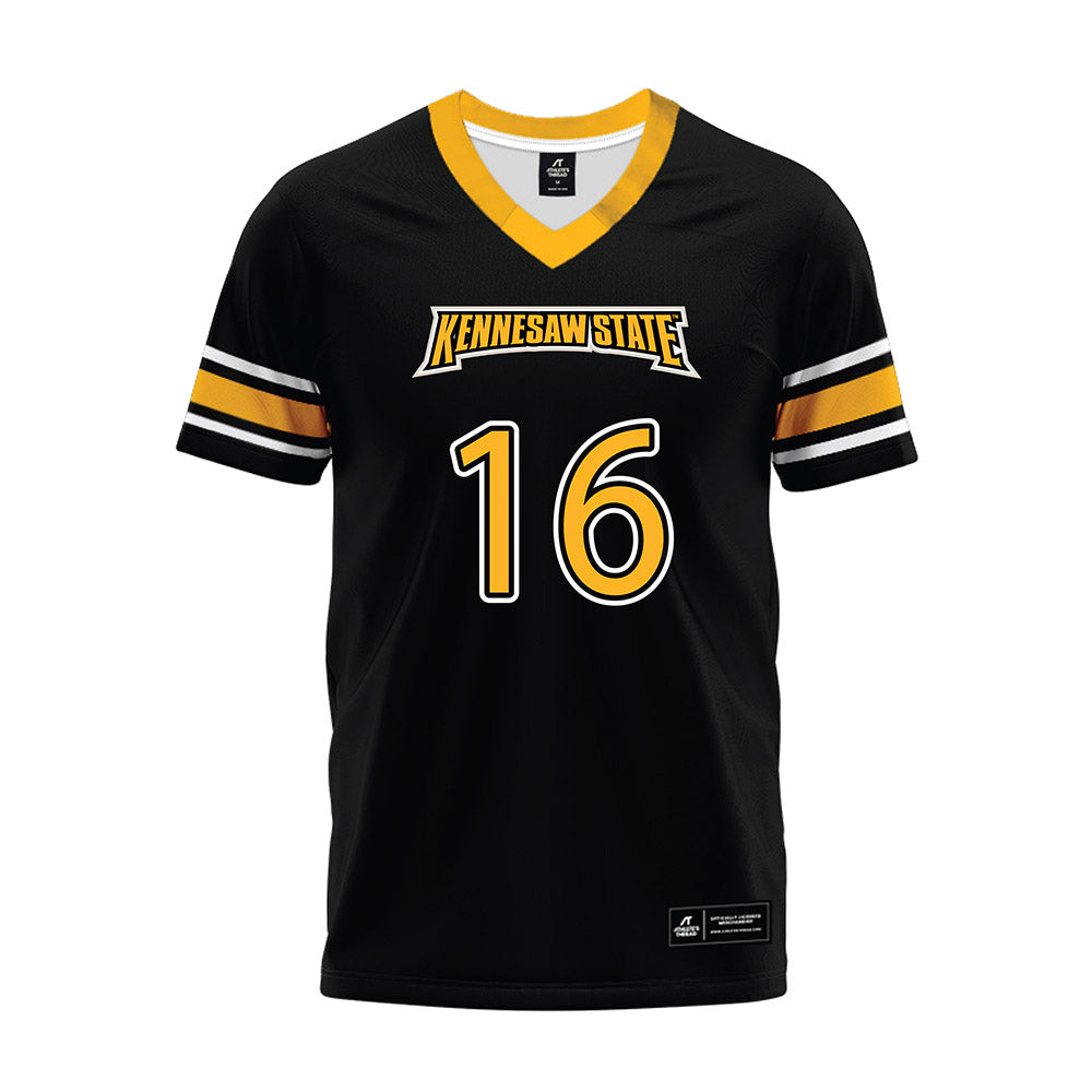 Kennesaw - NCAA Football : NaVelle Dean - Black Premium Football Jersey-0