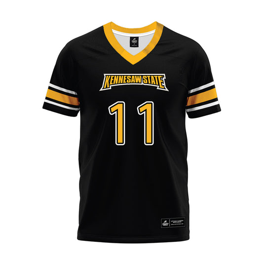 Kennesaw - NCAA Football : Preston Clemmer - Black Premium Football Jersey-0