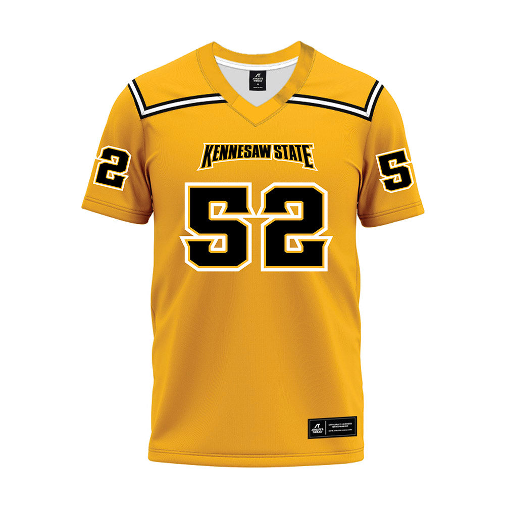 Kennesaw - NCAA Football : Havik Pettigrew - Gold Premium Football Jersey-0
