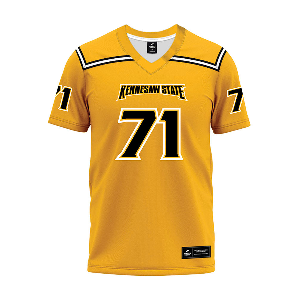 Kennesaw - NCAA Football : ZaMario Woodgett - Gold Premium Football Jersey-0